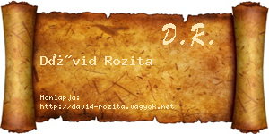 Dávid Rozita névjegykártya